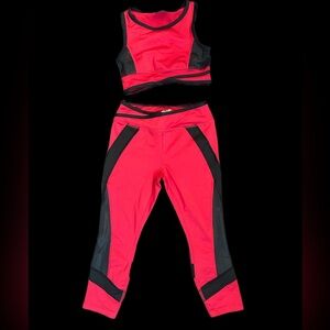 Avia Kids Red and Black Activewear Set